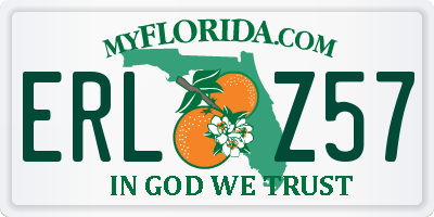 FL license plate ERLZ57