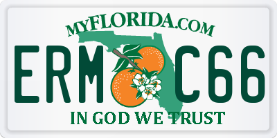FL license plate ERMC66