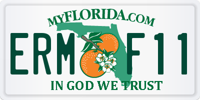 FL license plate ERMF11