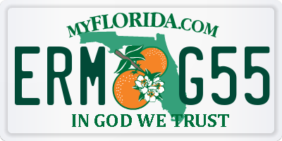 FL license plate ERMG55