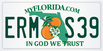 FL license plate ERMS39
