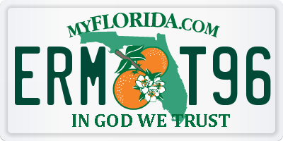 FL license plate ERMT96