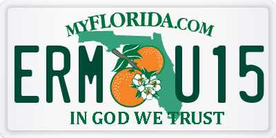 FL license plate ERMU15
