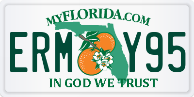 FL license plate ERMY95