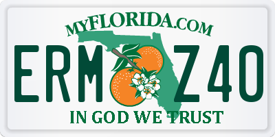 FL license plate ERMZ40