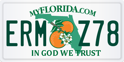 FL license plate ERMZ78