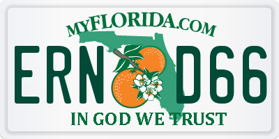 FL license plate ERND66