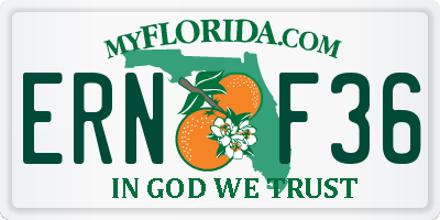 FL license plate ERNF36