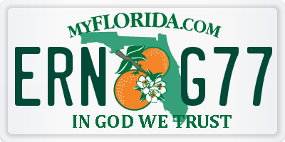 FL license plate ERNG77