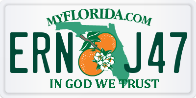 FL license plate ERNJ47
