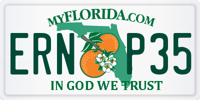FL license plate ERNP35