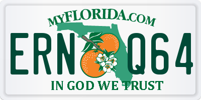 FL license plate ERNQ64