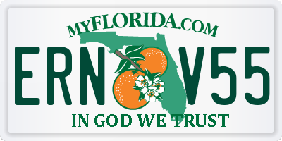 FL license plate ERNV55