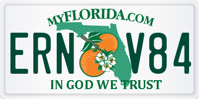 FL license plate ERNV84