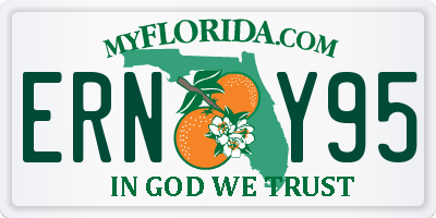 FL license plate ERNY95