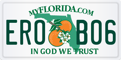 FL license plate EROB06