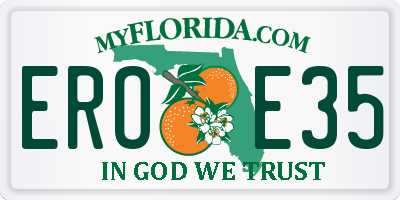FL license plate EROE35