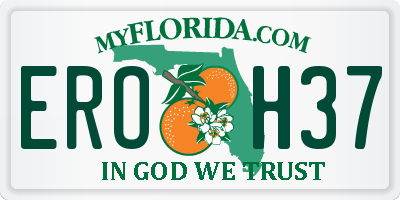 FL license plate EROH37