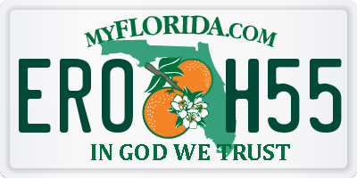 FL license plate EROH55