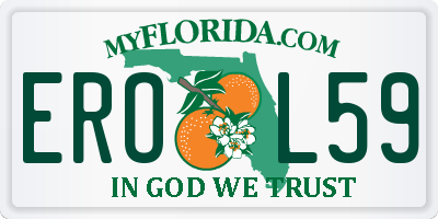 FL license plate EROL59
