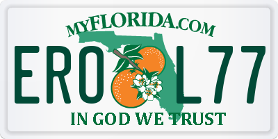 FL license plate EROL77