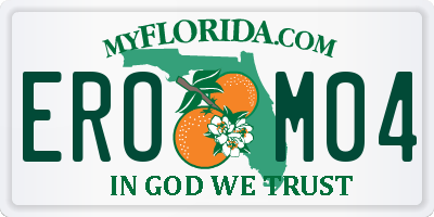 FL license plate EROM04