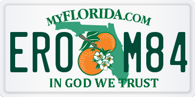 FL license plate EROM84