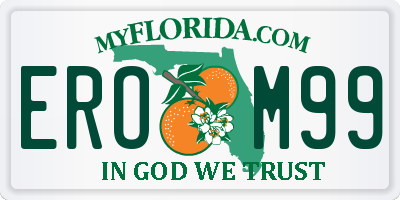 FL license plate EROM99