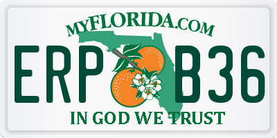 FL license plate ERPB36
