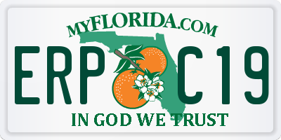 FL license plate ERPC19