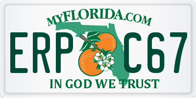 FL license plate ERPC67