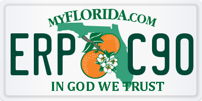 FL license plate ERPC90