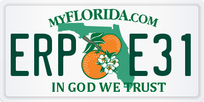 FL license plate ERPE31