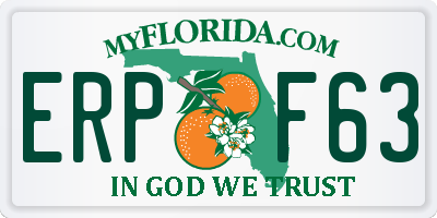 FL license plate ERPF63