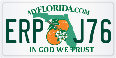 FL license plate ERPJ76