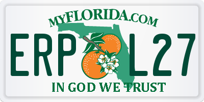 FL license plate ERPL27