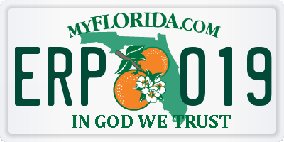 FL license plate ERPO19