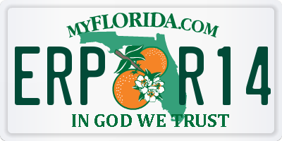 FL license plate ERPR14