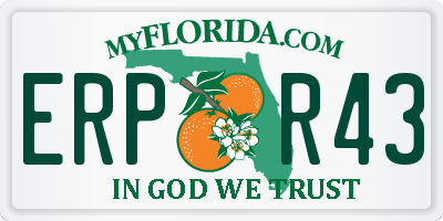 FL license plate ERPR43