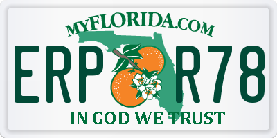 FL license plate ERPR78