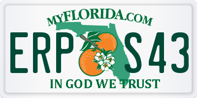 FL license plate ERPS43