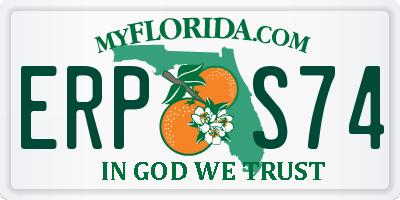 FL license plate ERPS74