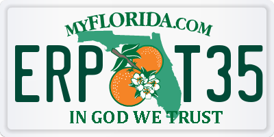 FL license plate ERPT35