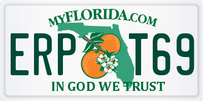 FL license plate ERPT69