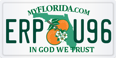 FL license plate ERPU96