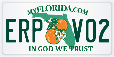 FL license plate ERPV02