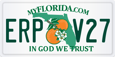 FL license plate ERPV27