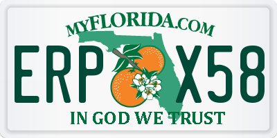 FL license plate ERPX58