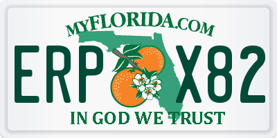 FL license plate ERPX82
