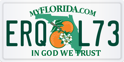 FL license plate ERQL73